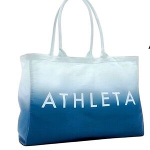 Athleta Tote Bag Washable Ocean Ombré Blue to White 2025